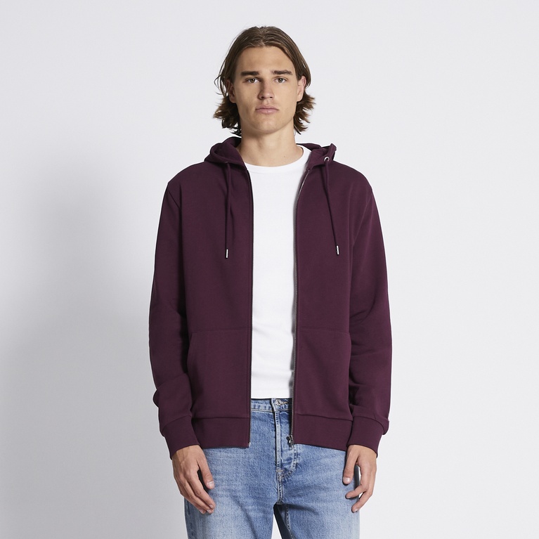 Basic zip hoodie "Rocky" Burgundy